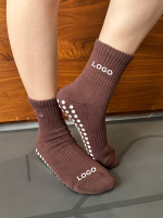 Chaussettes de sport pour femmes avec logo brodé Glacier, tissées, vente en gros, haute qualité, fabricant, faible MOQ, chaussettes personnalisées pour Pilates