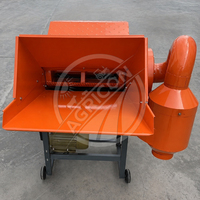 Machine à battre le blé 200 kg/h, électrique 220 V, moteur 2 kW, multifonctionnelle et compacte pour la récolte du riz, du soja et des fèves en ferme