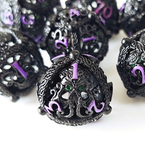 Juego de dados DND de Metal personalizado al por mayor de MINI PLANET, juego de dados de Metal poliédrico de pulpo hueco, juego de escritorio RPG, juego de dados de mazmorras y dragones - Product Image 4