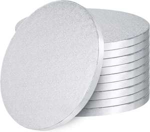 Base para Pastel Corrugada Dorada, Plateada y Blanca, Resistente a la Grasa, de 6 mm, 12 mm, 1/2 Pulgada de Grosor, en Tamaños de 8, 10 y 12 Pulgadas, Tipo Lámina, para Galletas y Pan - Product Image 1