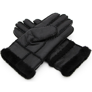 Gants d'hiver en polaire <span class=keywords><strong>de</strong></span> mouton intégrés en <span class=keywords><strong>fourrure</strong></span> chaude pour hommes et femmes Gants en cuir Mitaines <span class=keywords><strong>de</strong></span> cyclisme Gants en peau <span class=keywords><strong>de</strong></span> mouton - Product Image 4