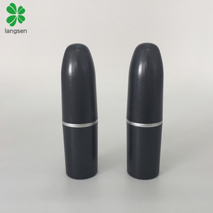 Nhựa Rỗng Hình Viên Đạn Son Môi Màu Đen Ống, Đen Bullet Son Dưỡng Môi Son Môi Bao Bì Container Ống Trường Hợp - Product Image 2