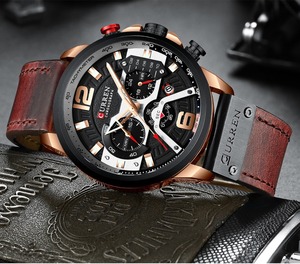 Reloj de Cuarzo Deportivo para Hombre CURREN 8329, Reloj de Pulsera Casual Impermeable para Hombre, Relojes de Piel de Moda - Product Image 6