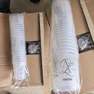 แก้วพลาสติกใสแบบกำหนดเองพิมพ์ลายได้ ขนาด 8oz 9oz 10oz 12oz 20oz 24oz 16oz สำหรับงานปาร์ตี้ บาร์กาแฟ  พร้อมโลโก้แบรนด์ - Product Image 4