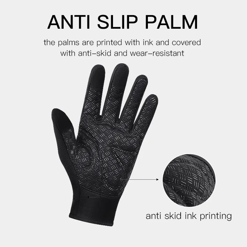 Wholesale Winter Shockproof Sponge Pad Windproof Waterproof Gloves Mittens Touchscreen Knitted Gloves
