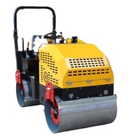 Mini-compacteur routier 1 tonne à entraînement hydraulique pour la compactation de l'asphalte et du sol