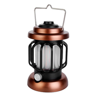 Lanterne de camping portable COB pour l'extérieur, lumière rétro pour le camping, lumière d'ambiance d'urgence pour le jardin et la cour