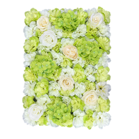 Nouveau design de haute qualité à la main artificielle fleur rose coloré panneau de mur pour la décoration extérieure