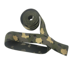 Chất lượng cao khuôn mẫu logo Nylon vải 50mm 38mm 25mm cao Lớp <span class=keywords><strong>Polyester</strong></span> jacquard Camo ban nhạc đàn hồi cho Thể Thao Túi - Product Image 2