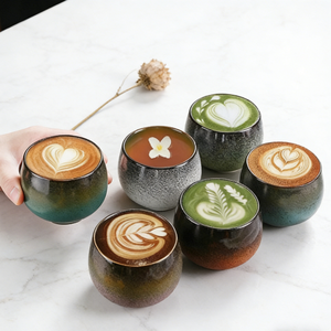 Tasse à café en céramique rustique émaillée verte faite à la main - Tasse à thé <span class=keywords><strong>artisanale</strong></span> pour latte, matcha, expresso - Vaisselle unique pour la maison et le café - Product Image 2