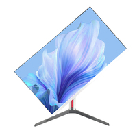 Monitor Gaming LED Murah Desain Baru untuk Komputer, Layar Lengkung PC 75/165/180hz Grosir, Tanpa Bingkai, Pabrik, IPS UHD Lengkung 24/27 Inch