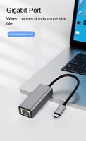 Adaptador Gigabit Ethernet Tipo C, Tarjeta de Red USB 3.0 a RJ45 Lan 10/100/1000 Mbps Externa para Accesorios de Computadora Windows