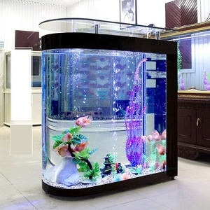 Acquario YUYI da 480L a Forma di Proiettile con Illuminazione e Ossigenazione, Vetro Trasparente per Soggiorno, Garanzia di 1 Anno - Product Image 2