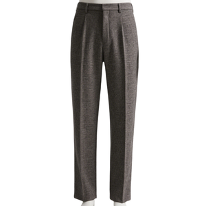 Pantalon de bureau formel pour homme, coupe slim, léger, en laine de haute qualité, taille mi-haute, en tissu velours côtelé, respirant et à séchage rapide - Product Image 1