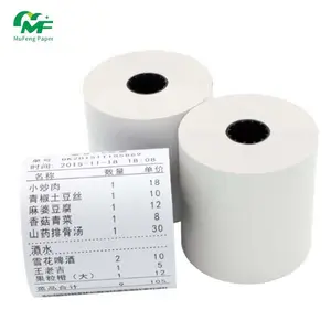 Rolle 48g Tilling 57x40 China Fabrik Preis Pos Drucker Thermische Kunststoff Verpackung Maschine Schneiden Geld Thermische Papier großen Rollen