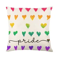 Housse de coussin ChamXue imprimée cœur coloré style nordique en polyester pour canapé, salon, chambre à coucher
