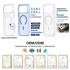 Tùy Chỉnh Trong Suốt Kim Loại Từ Tính Bán Buôn Rõ Ràng Tùy Chỉnh <span class=keywords><strong>TPU</strong></span> PC Di Động Trường Hợp Đối Với iPhone 17 Điện Thoại Di Động Trường Hợp - Product Image 2