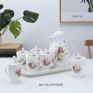 ชุดถ้วยกาแฟเซรามิกทนทานสำหรับร้านอาหาร,ดีไซน์ยอดนิยมเป็นมิตรกับสิ่งแวดล้อมลายดอกไม้ที่แตกต่างกัน - Product Image 5
