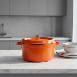 Professional dishwasher safe easy cleanup porcelain enameled cast iron dutch oven - Product Image 1