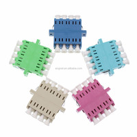 Adaptador de Fibra Óptica LC Quad con Funda de Cerámica, Adaptador Óptico LC UPC LC APC SM MM para Centro de Datos