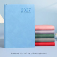 Carnets de notes, agendas et planificateurs personnalisés 2027, couverture souple A5, prix d'usine, en cuir PU, journal quotidien, hebdomadaire, mensuel