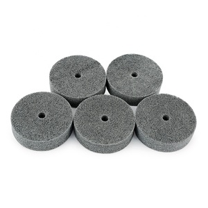 75mm繊維研磨パッド研磨ホイール中グリットアングルグラインダー金属加工ファウンドリポリッシャー用の互換性のあるディスク形状 - Product Image 1
