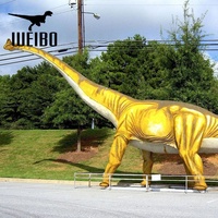 Dinosaure en acier Weibo Dino WB-FD pour parcs d'aventure, aéroports et jardins d'enfants - Exposition en extérieur et en intérieur