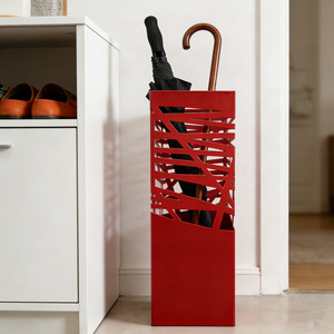 Robusto <span class=keywords><strong>Portaombrelli</strong></span> Quadrato in Metallo, Artigianale <span class=keywords><strong>Vintage</strong></span>, Impermeabile, Verniciato a Polvere, Autoportante per Interni ed Esterni - Product Image 2