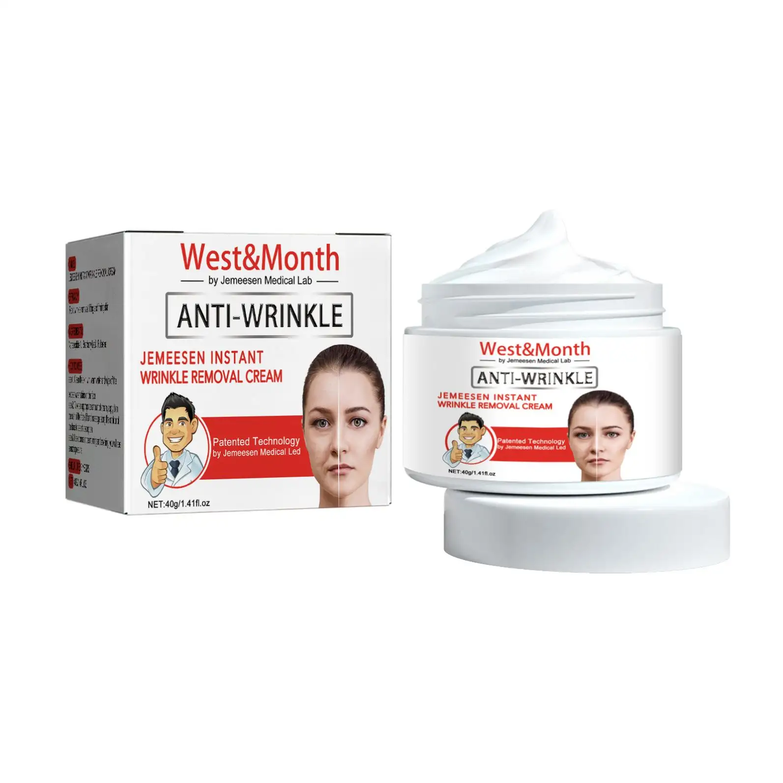 West & Month crema viso antirughe istantanea aziende solleva riparazioni crema pelle secca e disidratata 40g