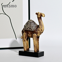 Sculpture décorative en résine de dessus de table d'animal de chameau pour des objets décoratifs d'accent de décor à la maison