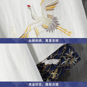 Camiseta de Lino de Manga Corta para Hombre, Tallas <span class=keywords><strong>M</strong></span>-5XL, Bordado, Estilo Holgado, Ropa de Verano, Estilo Chino, Ropa Urbana para Hombre - Product Image 5