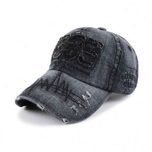 Casquettes de sport unisexes en jean à 6 panneaux, imprimées en sérigraphie, écologiques, modèles variés, avec boucle métallique – Vente en gros - Product Image 2