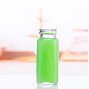 Bouteilles en verre carrées françaises transparentes 250ml 350ml 500ml 16 oz pour presse à froid café lait thé jus avec couvercle à vis pour boissons - Product Image 3