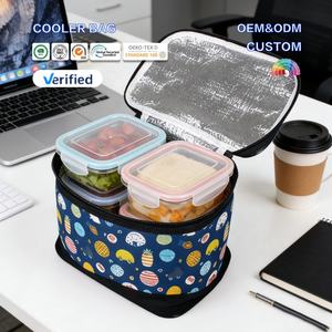 Huahao Taşınabilir Dokunmamış Kumaş Yalıtımlı Öğle Yemeği Soğutucu Termal Çanta Öğle Yemeği Kutusu Yiyecek Piknik Öğle Yemeği Çantaları İş İçin Kadınlar Çocuklar - Product Image 1