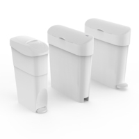 Poubelle à pédale sanitaire 22L avec couvercle, poubelle commerciale automatique sans contact pour déchets féminins, produit d'hygiène féminine sans contact
