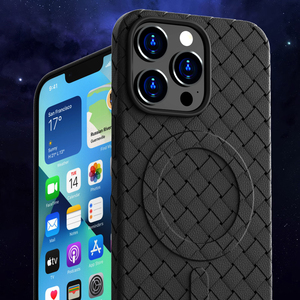 Funda de Cuero Tejido con Carga Inalámbrica Magnética para <span class=keywords><strong>iPhone</strong></span> 11 12 <span class=keywords><strong>13</strong></span> 14 15 16 17 Pro Max al por Mayor de Fábrica - Product Image 6
