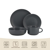 16pcs Hot Selling Dinner Plates Dinnerware Set Dishes Food Plate Set Salad Soup Bowl Plate and Bowls Set for Restaurant Hotel