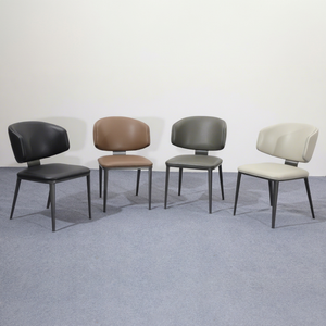 Modern Midcentury Durable Portable Outdoor <b>Living</b> <b>Room</b> <b>Chair</b> PU Leather Solid Back Metal Legs Foam Filling Home Furniture - Product Image 1