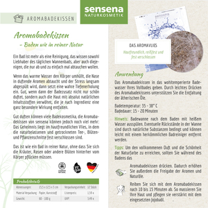 Almohada de Baño Nutritiva Diaria Ecológica Sensena, Malla Cómoda, Relajante, Calmante, Aditivo Aromático, Cosméticos Naturales, Alemania - Product Image 2
