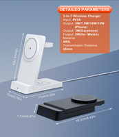Chargeur sans fil magnétique 3-en-1, pour iPhone, Apple Watch et AirPods, produit transfrontalier à succès