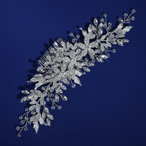 Peigne à cheveux en cristal de strass scintillant, accessoires de robe de <span class=keywords><strong>mariée</strong></span> <span class=keywords><strong>pour</strong></span> les coiffures de <span class=keywords><strong>mariée</strong></span>, pièce de bijoux chic <span class=keywords><strong>pour</strong></span> les coiffures - Product Image 4