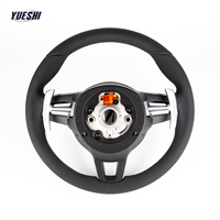 Volant en cuir directement de l'usine avec garniture argentée pour Porsche Panamera Cayenne Macan 718 911 Boxster Cayman