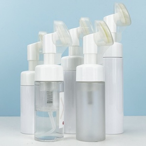 100ml 120ml 150ml 200ml 250ml <b>Empty</b> White Transparent <b>Plastic</b> Mousse Foam Pump <b>Bottle</b> with Brush - Product Image 1