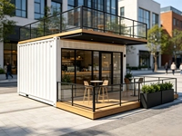 Maisons conteneurs en promotion : système de support complet, excellente isolation, structure en acier haute résistance pour hôtels et bureaux