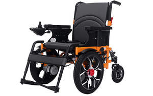 Fauteuil roulant électrique pliable motorisé puissant avec grande capacité de franchissement d'obstacles grand pneu avant pour équipement de rééducation - Product Image 2
