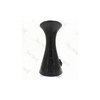 Chicha électronique noire en plastique avec contrôle de température, rechargeable, personnalisable avec logo, accessoires et boîte personnalisables