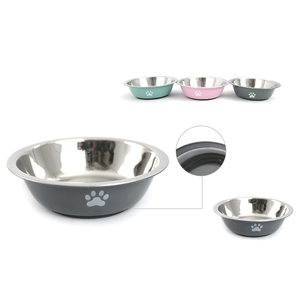 Gamelle pour animaux de compagnie Yommy, forme arrondie, acier inoxydable, 11 cm, base antidérapante, pour chiens et chats - Product Image 4