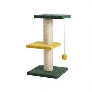 Arbre à chat en bois Amistar de haute qualité avec 2 plateformes à niveaux, écologique et durable, emballé en carton sécurisé pour chats et chatons - Product Image 1