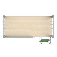 Lit superposé en métal robuste pour l'école, construction en fer solide, lit pour dortoir étudiant, appartement, hôtel