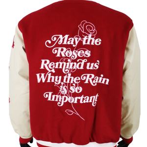 Chaqueta Bomber de Manga Larga de Cuero PU con Parche Bordado de Algodón Personalizado de Diseñador TOPSHOW para Hombre - Product Image 6